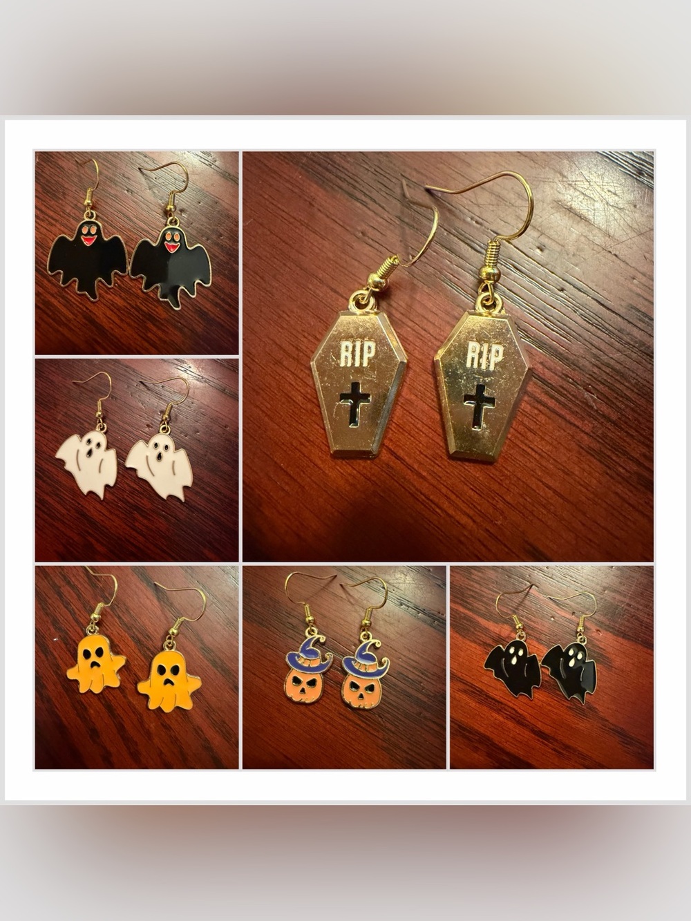 🧨Multi🧨Halloween Earrings BLACK GHOST/WHITE GHOST (3/$15)